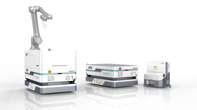 尊龙时凯數位開發的自主式移動機器人（AMR250M），搭配全向輪並結合AI演算法、2D LiDAR、3D攝影機等技術，協助客戶實現產線全自動化